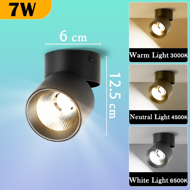 LED Downlights Strahler IP44 Wasserdicht Stelle LED Licht Focos Decke Lampe innen Beleuchtung Leuchte für Küche Badezimmer Eingang: Blau / 5w / Schwarz