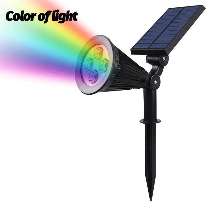 Solar Outdoor Spotlight Landscape Yard Decor Lawn Lamps IP65 Garden Lighting LED Spot Light Home Courtyard Street Light: Colorful light / 1pcs