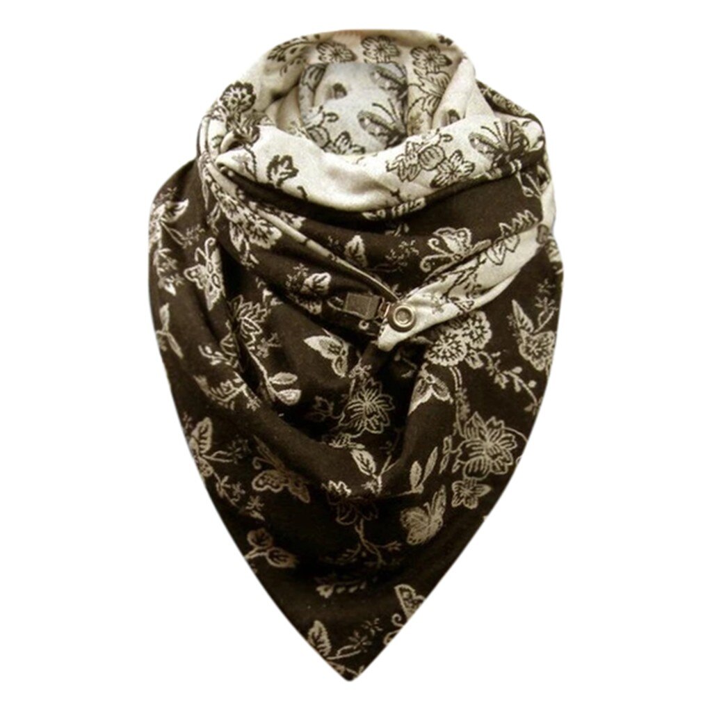 Soild Dot Printing Button Sjaal Vrouwen Luxe Soft Wrap Casual Warme Sjaals Foulard Femme Hijab Sjaal Bufanda: Q