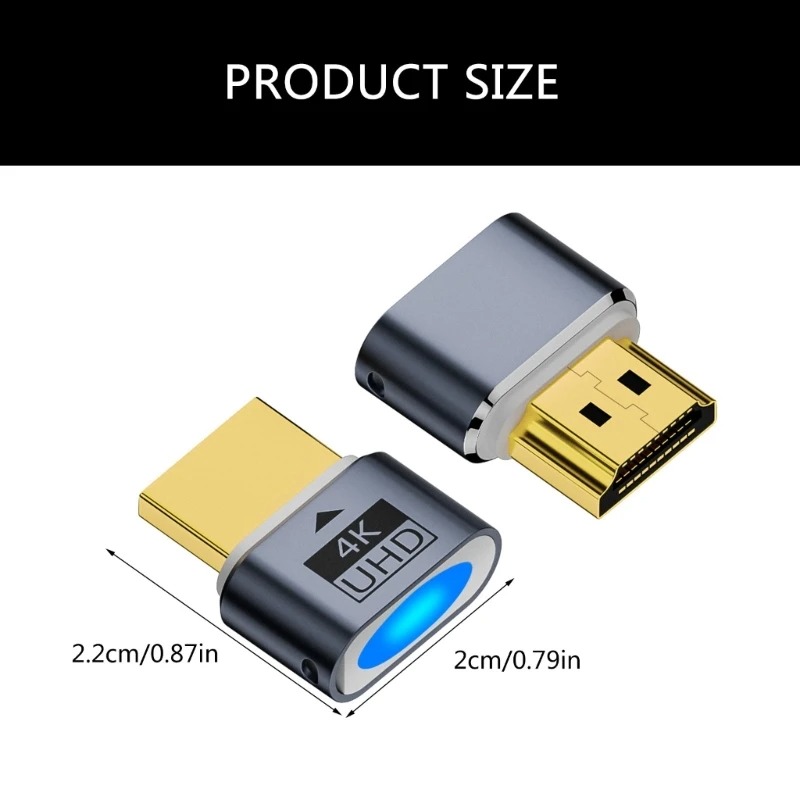 4k 60hz virtuaalinäyttösovitin hdmi dummy plug edid 60hz/120hz 1080p