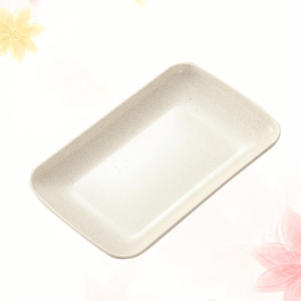 4pcs Dinner Plate Food Grade Lightweight Eco-friendly Dinner Dish for Home Hotel Restaurant