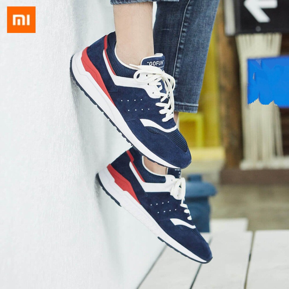 Xiaomi Mijia 90 points leather retro shoes casual sports shoes breathable refreshing mesh men's Running shoes
