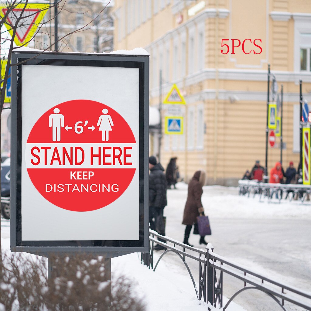 Ground sign KEEP Distancing Wait Here Stand Here Keep 6ft in Between Distance Marker Floor Sticker Mall Public wallpaper: Default Title