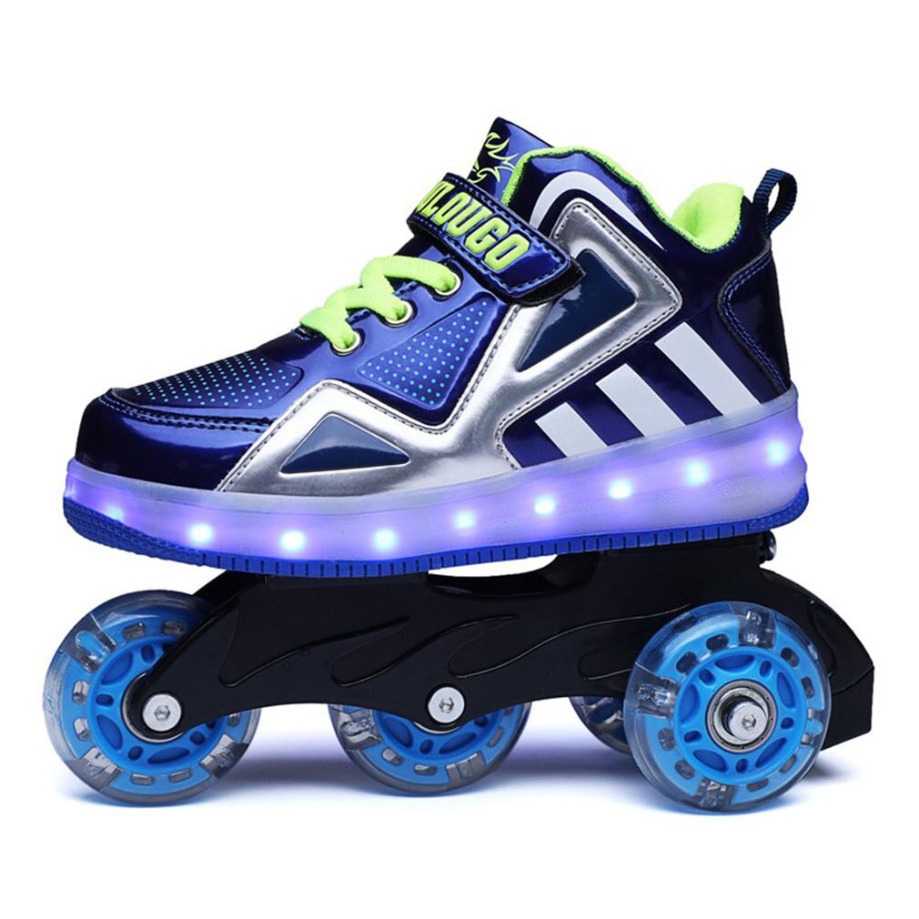 Three Line Skates Artificial Leather Women Men Adult Three Line Skating Shoes Roller Skates With White Pu 4 Wheels