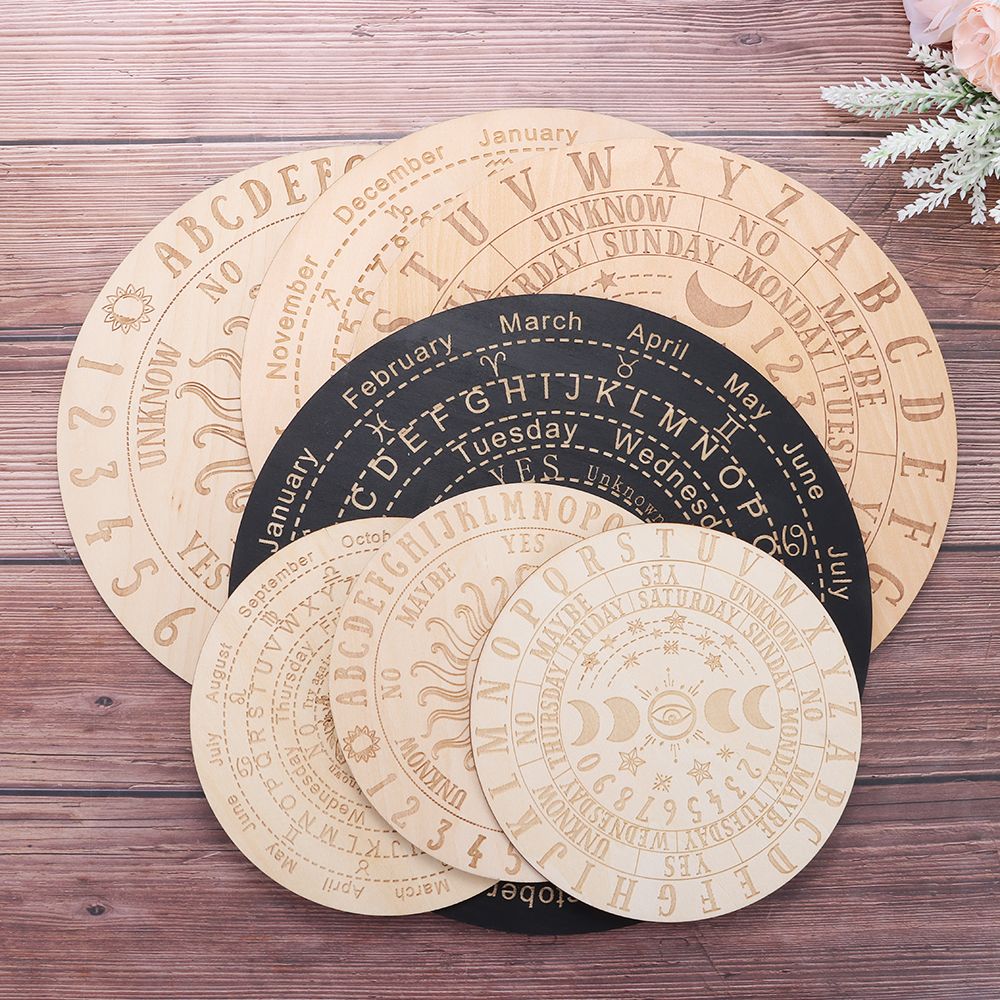 Houten Slice Slinger Board Met Sterren Zon Maan Voor Waarzeggerij Message Board Houten Hanger Pendulum Wall Art Home Decor