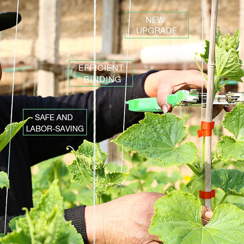 Bindemaskine plante haveplante tapetool tapener  +10 ruller tapesæt til grøntsagsdrue tomat agurk peberblomst