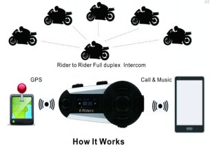 Lcd V6 Intercom Moto Rcycle Helm Intercom Moto Bluetooth Helm Headset 6 Riders 1200M Intercomunicador Fm