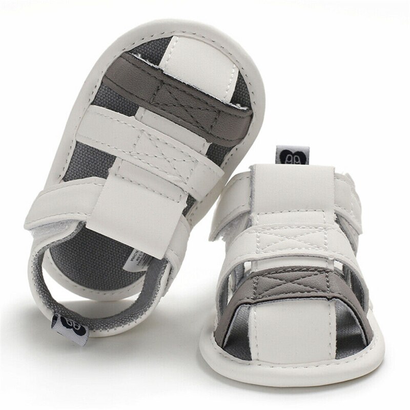 Pasgeboren Baby Boy Zachte Zool Witte Wieg Schoenen Peuter Zomer Sandalen Maat 0-18 M