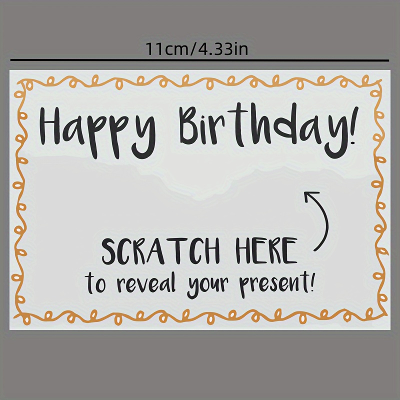 10pcs, DIY Birthday Cards, Scratch Off Cards, Surprise Card, Birthday For Boyfriends And Girlfriends, Date N: Default Title