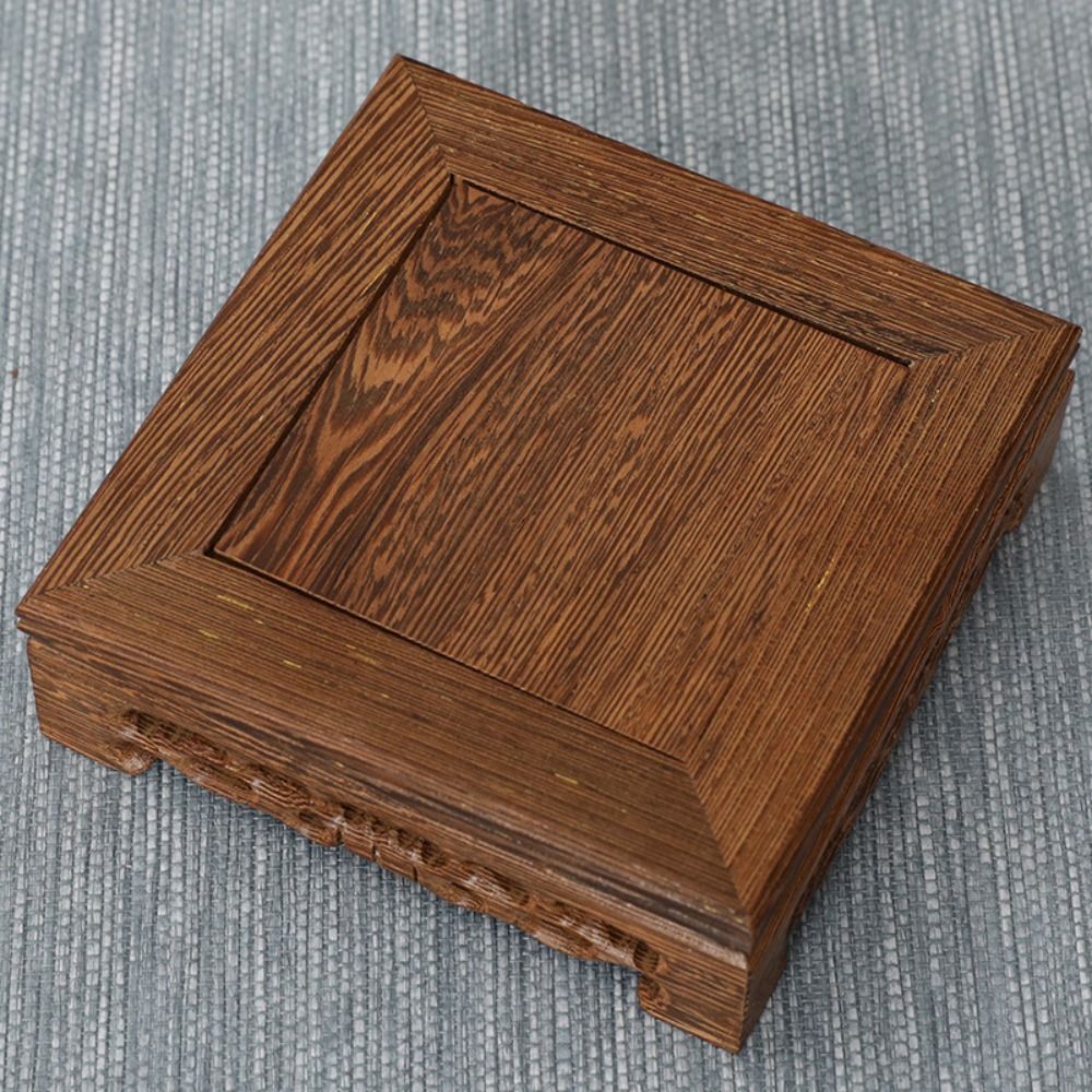 Soporte cuadrado para plantas, bandejas para macetas de madera, reposapiés, soporte de madera, decoración del hogar, bandeja para maceta, florero