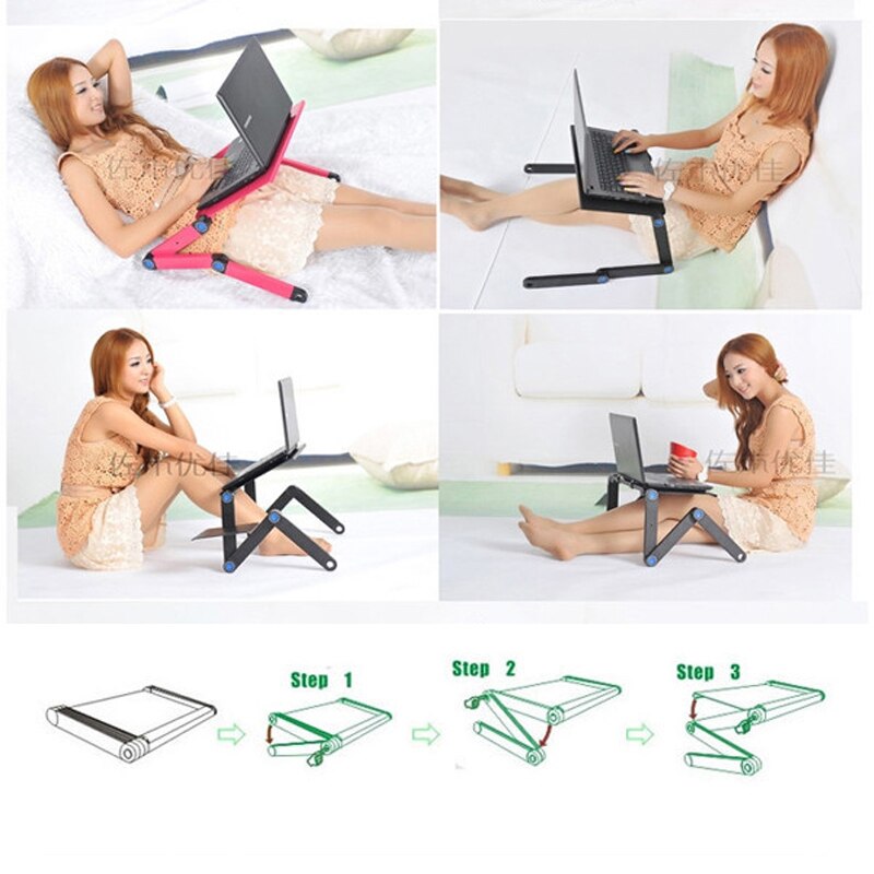 Portable ordinateur Portable Bureau debout pour lit canapé ordinateur Portable Table pliante ordinateur Portable Bureau avec tapis de souris pour Bureau Meuble Bureau