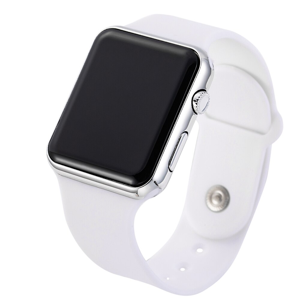De Mens 'Horloges Mode Sport Horloge Led Luxe Mannen Digitale Leger Sport Waterdicht Fitness Vrouwen Horloge Relogio Feminino Klok: white silver