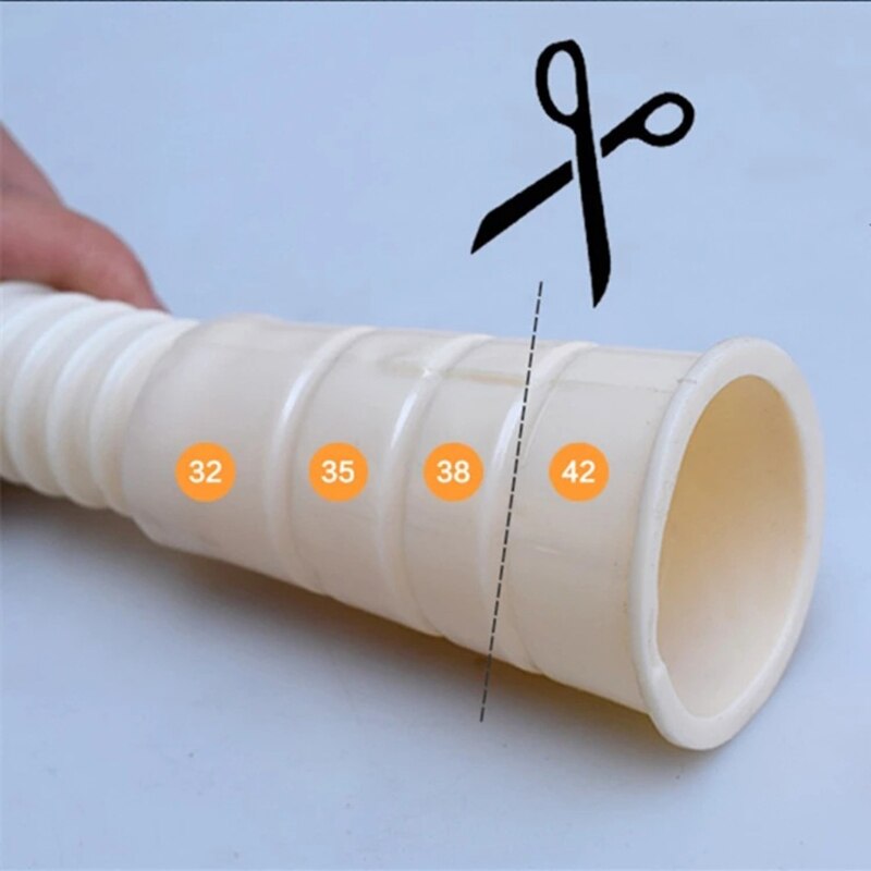 2pcs/set 1.5/2/3/5 Meters Universal Washing Machine Drain Hose Outlet Pipe Extension Drain Pipe Washer Replacement Parts
