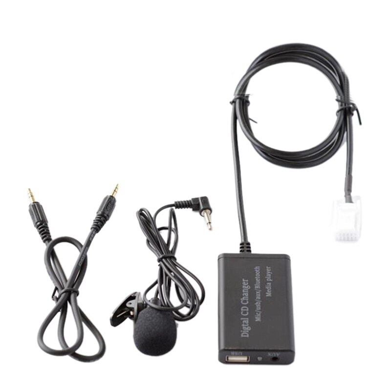 Usb aux bluetooth auton digitaalisen musiikin cd -vaihtajaadapteri toyota  (6+6) -nastaiseen camry corolla rav 4 yarisiin