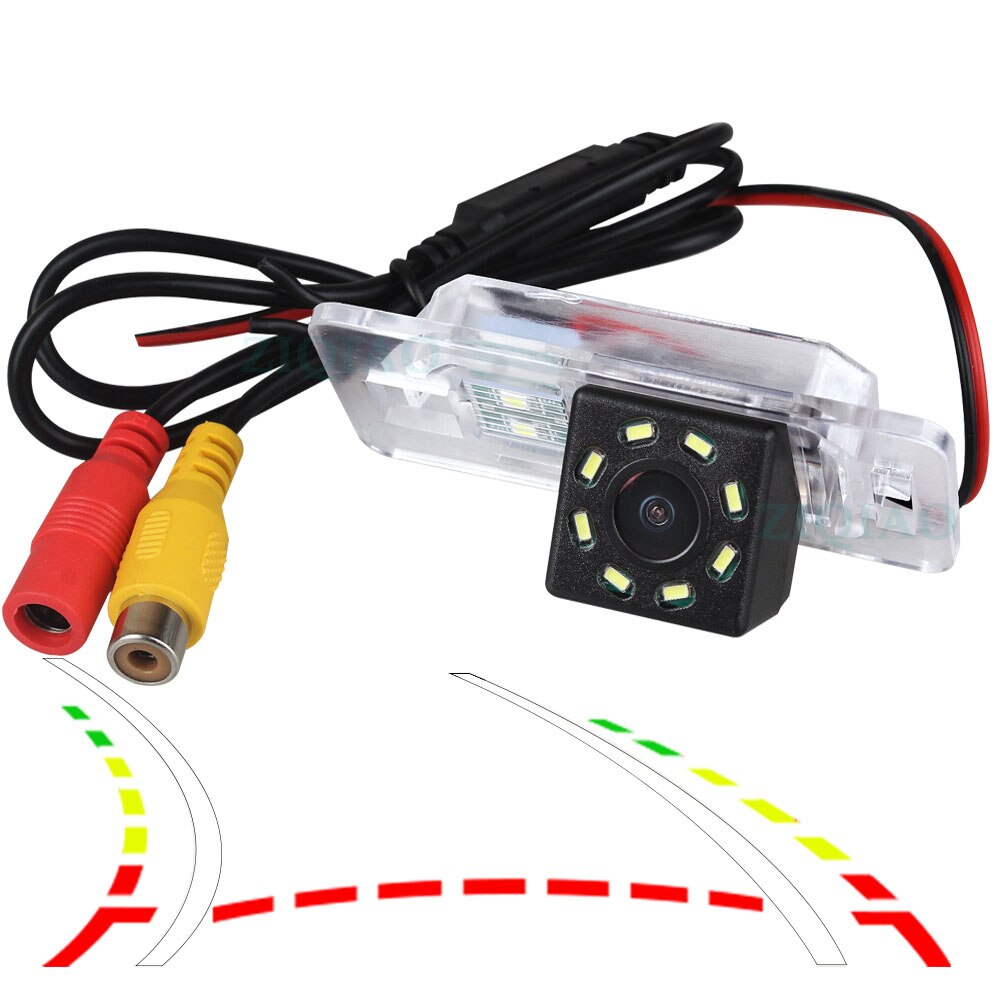 Ziqiao voor bmw 1- serie  e82 3 -serie  e90 e91 5- serie  e39 x1 x3 nachtzicht dynamische achteruitrijcamera  hs023: 8 led dynamische rails