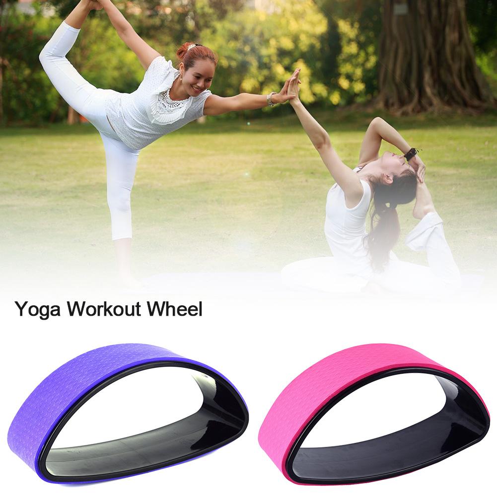 Yoga Wiel Gebogen Rug Stretch Half-Ronde Natuurlijke Kurk Effen Fitness Wiel Ring Stevige Wiel Yoga Training Wiel Voor yoga Beginner