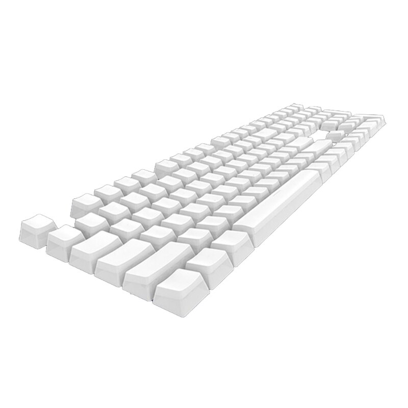 104 Keys Pudding Keycaps OEM Profile Double Shot PBT Backlight Keycaps for Mechanical Gaming Keyboard Cherry Mx Switch: white