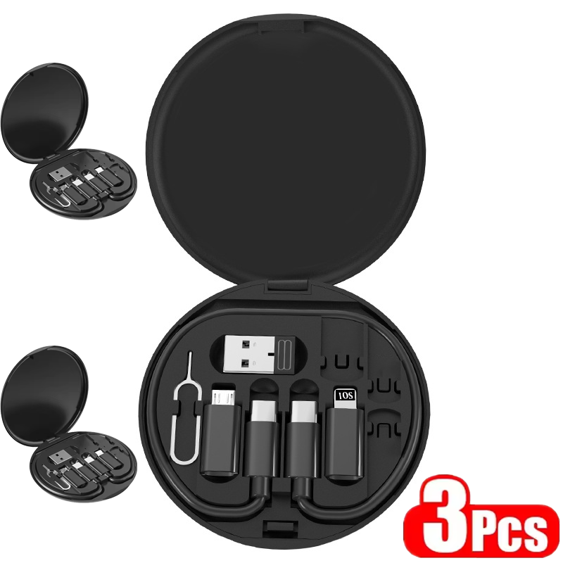 Kit de cabo adaptador de carregamento multi USB tipo C para C 60W USB C para conjunto de conversão de iluminação USB A e tipo C para Micro/Tipo C/Iluminação: verde