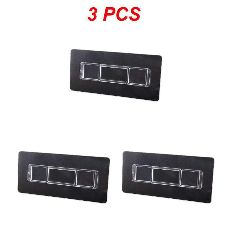 Pegatina adhesiva para soporte de cepillo de dientes, toallero, estante de cocina para baño, pegamento fuerte sin clavos para pared, parche sin perforaciones: Gris claro