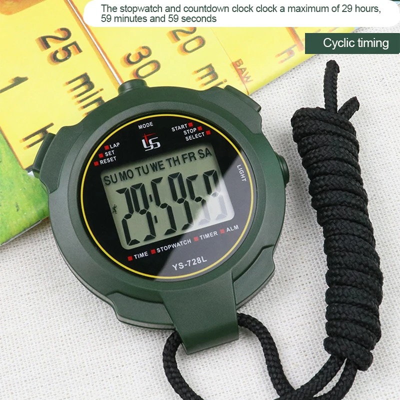30h cronômetro portátil de bolso, precisão 0.01s, profissional, digital, esportivo, temporizador lcd, cronómetro, ferramentas