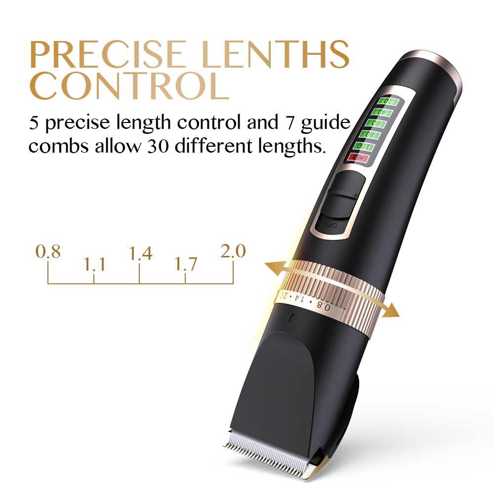 Professionele Tondeuse Elektrische Tondeuse Voor Mannen Kinderen En Baarden Haar Scheren Kapsel Snijden Oplaadbare Machine