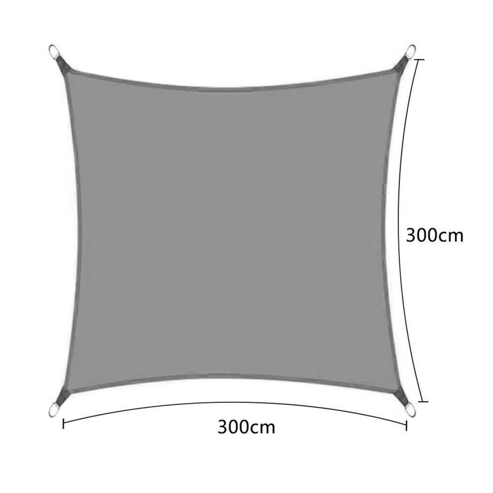schwer Pflicht Sonne Sonnensegel Garten Strand Camping Schwimmbad Markise Baldachin 98% UV Schutz Terrasse Ich bin freien Wasserdichte: Platz-3X3m
