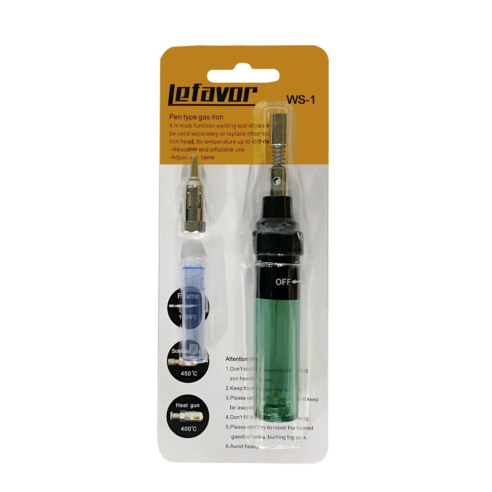Kit de fer à souder au gaz Butane 1300 Celsius, stylo à souder au gaz sans fil: WS-1
