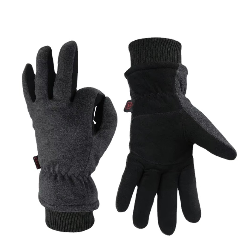Winter Handschuhe Hirschleder Leder Wasser-Beständig Winddicht Isolierte Arbeit Handschuh für Driving Radfahren Wandern Schnee Skifahren 8008