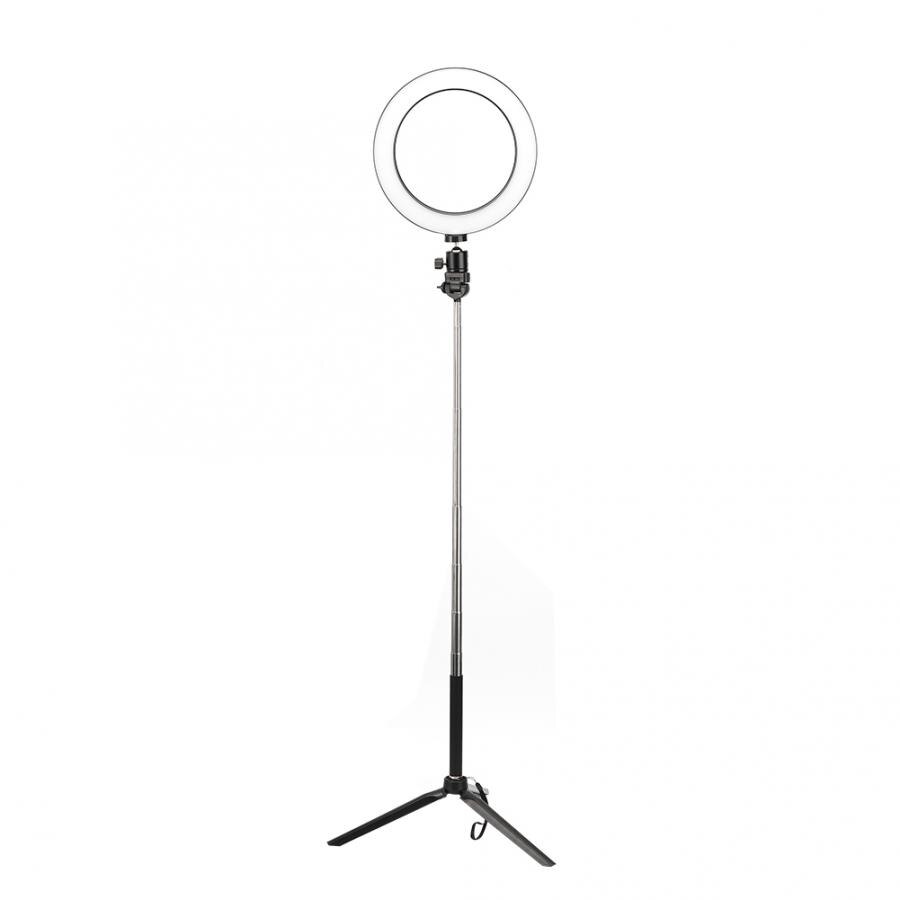 20cm Aluminium Alloy LED Ring Light 3200K-5500K Dimmable USB Port Photography Lamp with Tripod Selfie Stick Ring Light