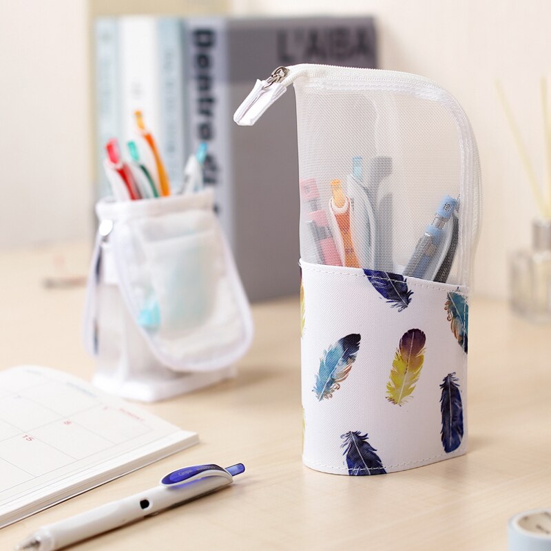 KOKUYO Multifunctional Pencil Bag Large Capacity Deformable Stationery Bag Storage Can Be Vertical Pen Holder