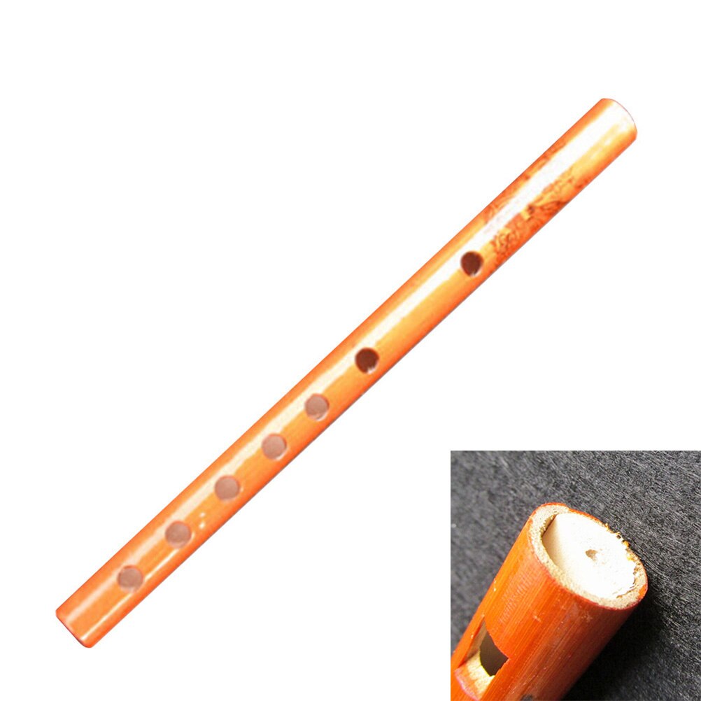 Flauta clarinete bambú madera chino tradicional 6 agujeros estudiante bambú flauta Vertical para niño instrumento Musical