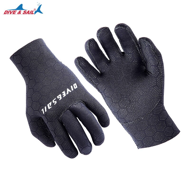 Dive & Sail 3Mm Neopreen Duiken Handschoenen/Korte Vinger Handschoen Voor Duiken, Snorkel, Zeilen, jet Ski, Surfen