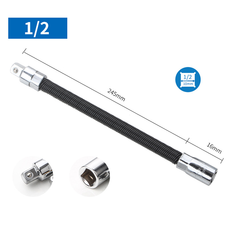 Drive Socket Extension Bar Adapter Connective Rod Flexible Shaft Conversion Head High Torque Ratchet Wrench Electronic Drill: Rose