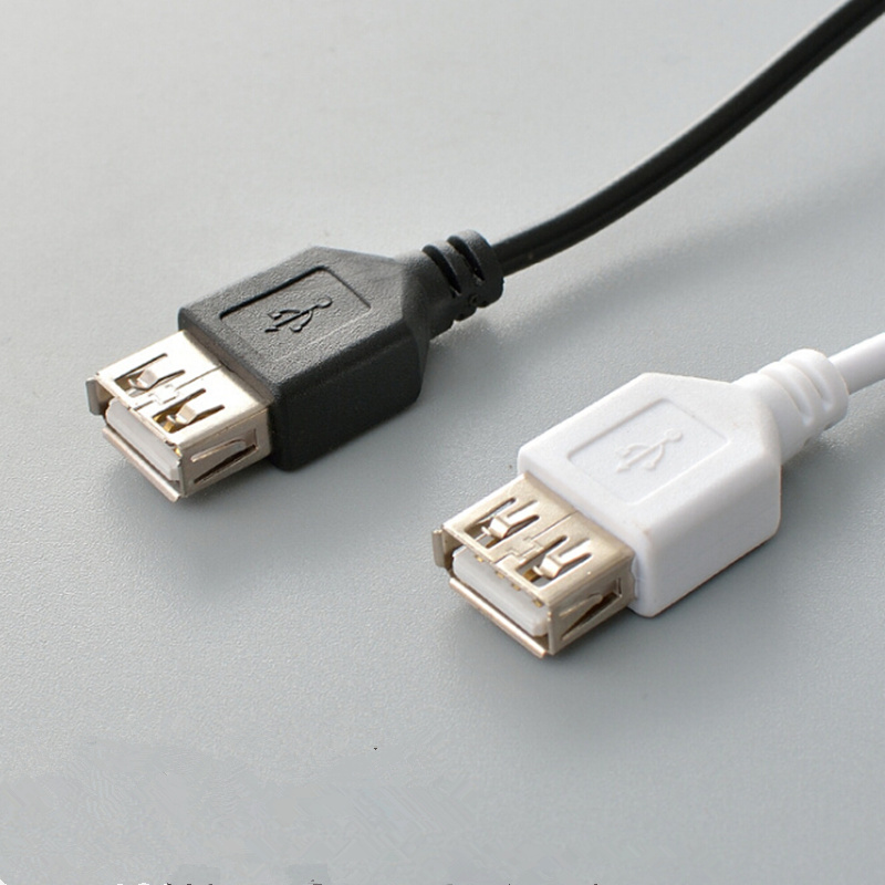 1 st Wit Zwart USB Verlengkabel Super Speed USB 2.0 Man-vrouw Data Sync Extender Cord