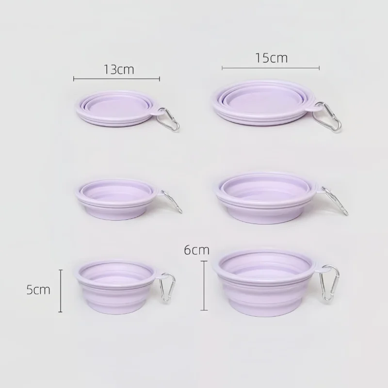 Dog Pet Folding Silicone Bowls 350ml/650ml Outdoor Travel Foldable Portable Cat Food Water Container Feeding Tray Bowls
