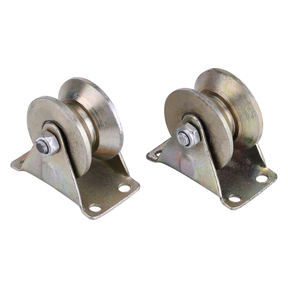 2pcs 2inch V Type Wheel Track Rail With Bracket Sliding Gate Roller Steel Sliding Gate Roller Steel V Type Wheels