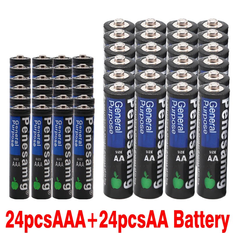 lot 1.5V pile AAA 3A alcaline Zinc carbone LR03 SUM4 et 1.5v pile aa 2a pile sèche alcaline