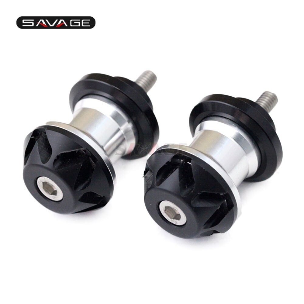 Bras oscillant bobines Crash curseur chaîne ajusteur Support vis pour Benelli BN 302/600 BN302 -15 BN600 -15 Support 6mm sculpté: Silver