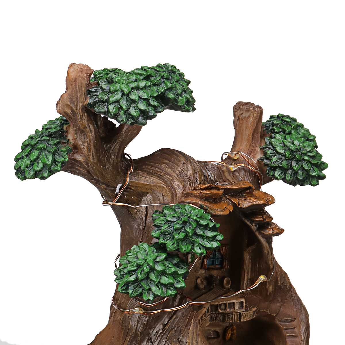 LED Plants Pot Flower Plants Succulent DIY Container Decorated with Mini Hanging Fairy Garden House Decor