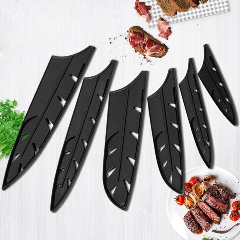 Plastic Knife Sleeve Stainless Steel Ceramic Knife Bpa-Free Covers Knife Sheath Edge Guards Case Protect All Kinds Knives Blade