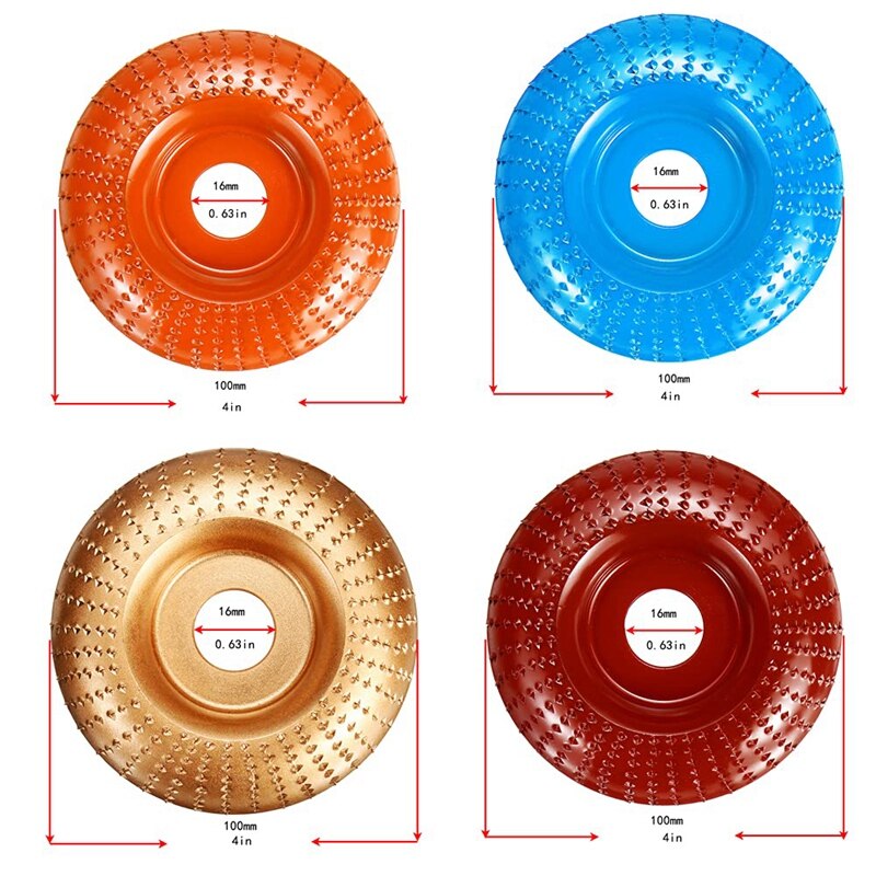 4 Pcs Hout Polijsten Slijpen Vormen Hoek Grinder Grinder Wiel Draaitafel Slijpen Houtsnijwerk Gereedschap