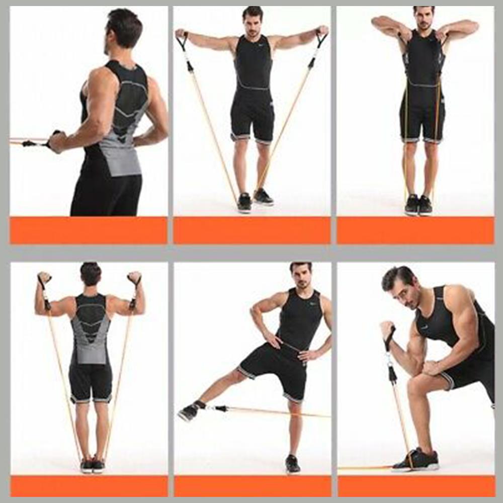 Tpe Training Bands 11 Stks/set Pull Touw Latex Spanning Band Borst Expander Fitness Pull Touw Puller Stretch Arm Apparaat