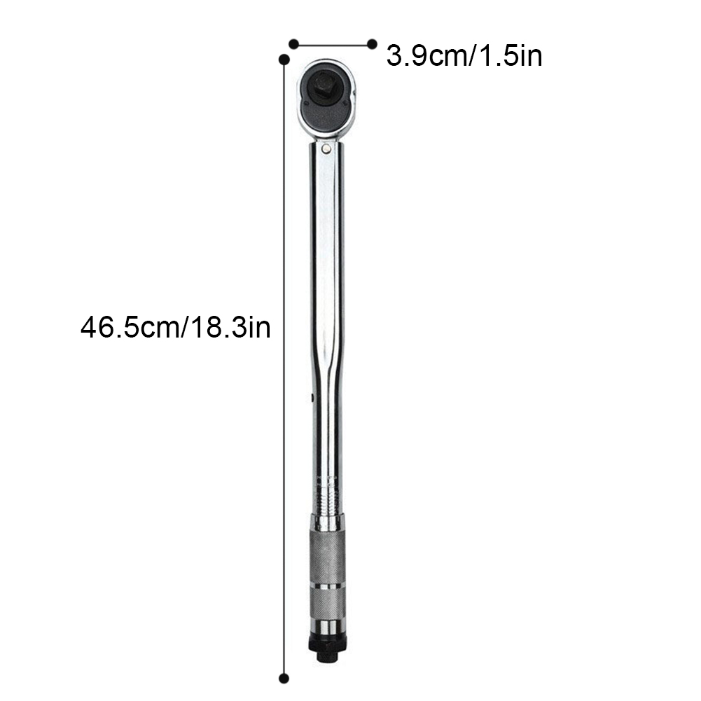 1/2-Inch Drive Click Torque Wrench Torque Wrench Metal Click Torque Wrench Adjustable Torque Wrench for Car Repair