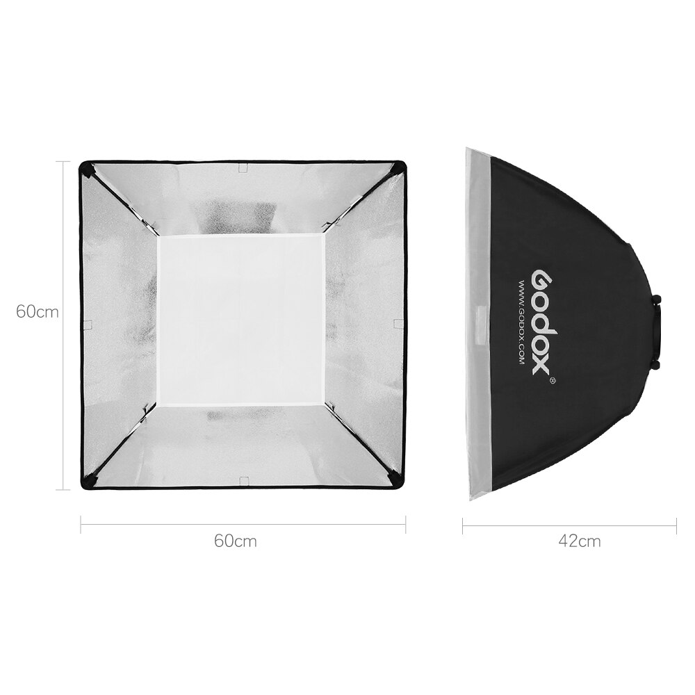 Godox 60x60 cm 24 "x 24" Foto Studio Softbox Softbox met Universal Mount voor Studio flash Strobe