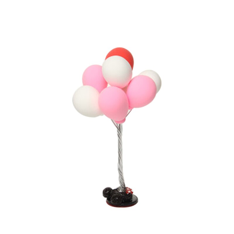 1PC Mini Cartoon Ballon Auto Innenraum Display Ornamente Schöne Ton Luftballons Dashboard Auto Ballon Ornamente Dekoration Ballon: pink-white
