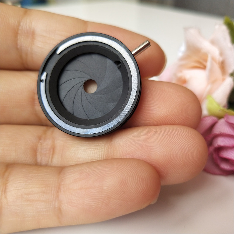 1 Pc 1.2-18 Mm 10 Bladen Verstelbare Zoom Optische Iris Diafragma Diafragma Condensator Digitale Camera Microscoop Lens adapter Gebruik