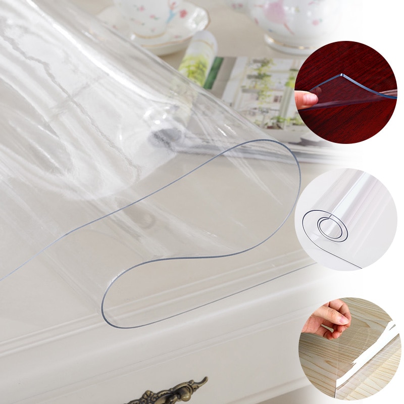 Table Cloth Rectangular Transparent Pvc Oilcloth for Table Waterproof Silicone Tablecloth Table Cover Soft Glass Living Room 1mm