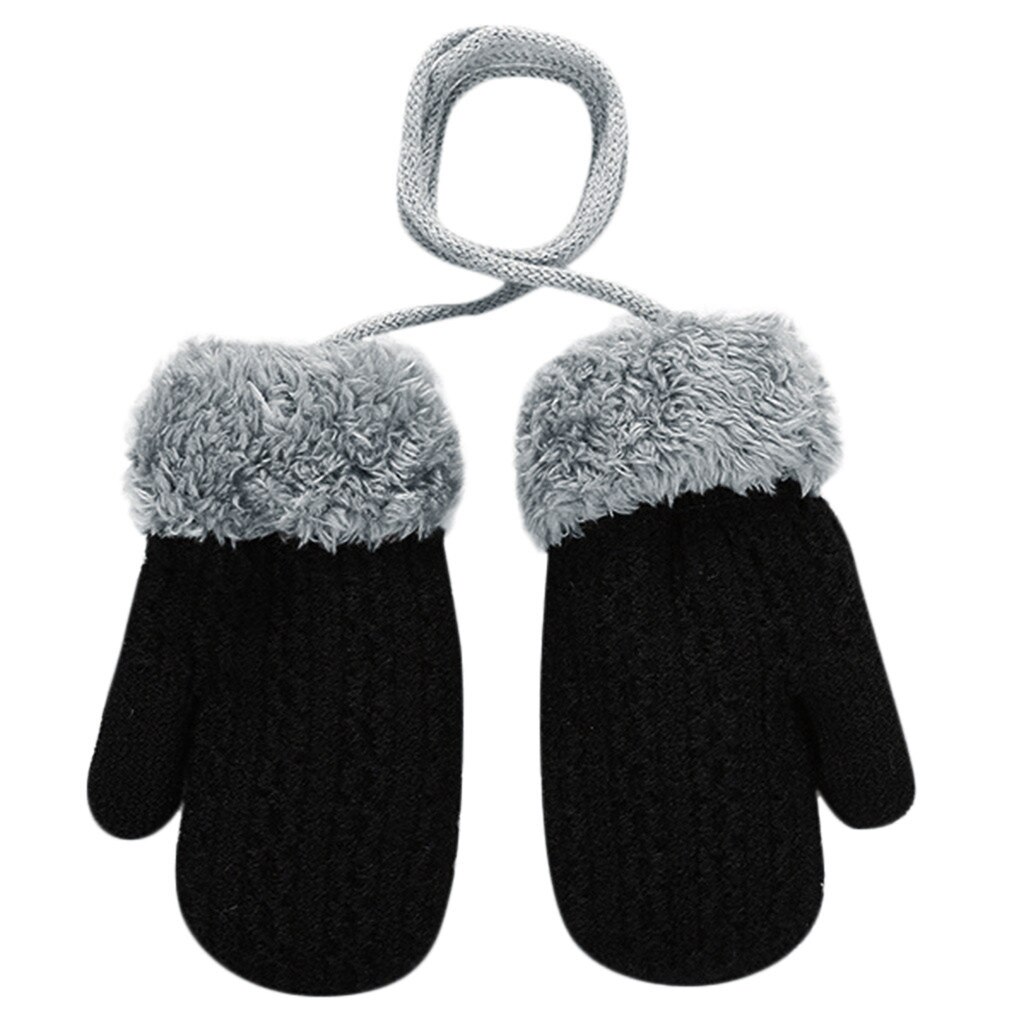 Gants solides pour enfants filles et garçons, en Patchwork, pour l'extérieur et l'hiver, pour garder au