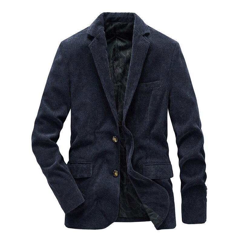 Autumn Jacket Men Corduroy Blazer Men Suit Slim Fit Casual Blazers for Husband/Father Plus Size 4XL