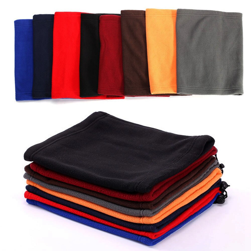 Miehet naiset talvi lämmin vaellushuivi retkeilypyörä polar fleece ulkona säärystin lämpimämpi kaulaputki pehmeä päähineet hupullinen ruokalappu